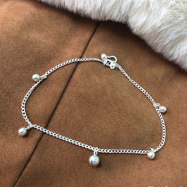 Lắc Chân Bạc Nữ Mix Bi Tròn - Minh Canh Jewelry