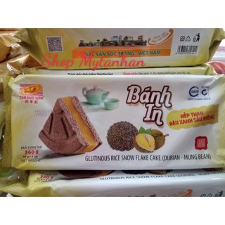 Bánh in nếp than nhân đậu xanh sầu riêng-Tân Huê Viên ( 6 cái/ túi)