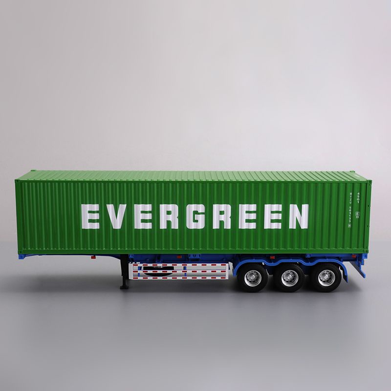 Xe mô hình rơ mooc xương và thùng container 1:24