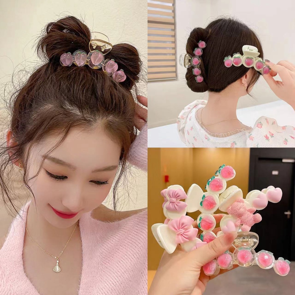 Kẹp Tóc Cỡ Lớn Trong Suốt Thời Trang Mùa Hè Xinh Xắn