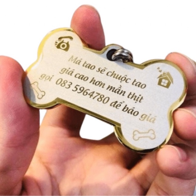 Thẻ Tên Thú Cưng Thegioipuzzle cho chó mèo, thú cưng