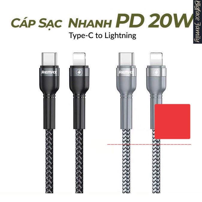 Dây sạc iPhone chính hãng Remax 009 sạc nhanh iPhone 20w - 18w chuẩn PD sạc đầy 50% pin chỉ trong 30p Vivu