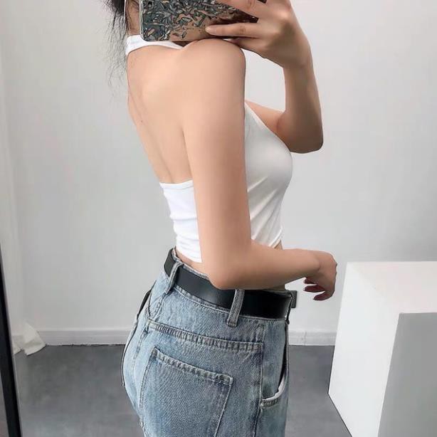 Áo Yếm Nữ Hở Lưng Croptop Kiểu Ôm Body Thể Thao Đơn Giản Đen Trắng Nhiều Màu DRACR22 | BigBuy360 - bigbuy360.vn