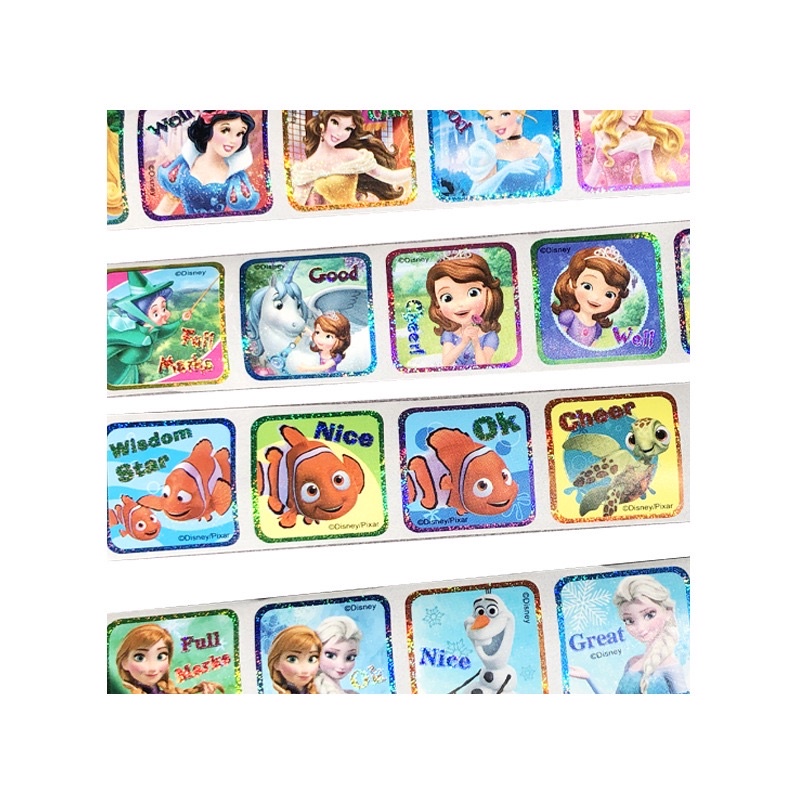 Hộp 200 Sticker công chúa siêu nhân kèm lời khen ngợi bé, hộp kéo miếng dán các chủ đề đáng yêu  - Coolgift