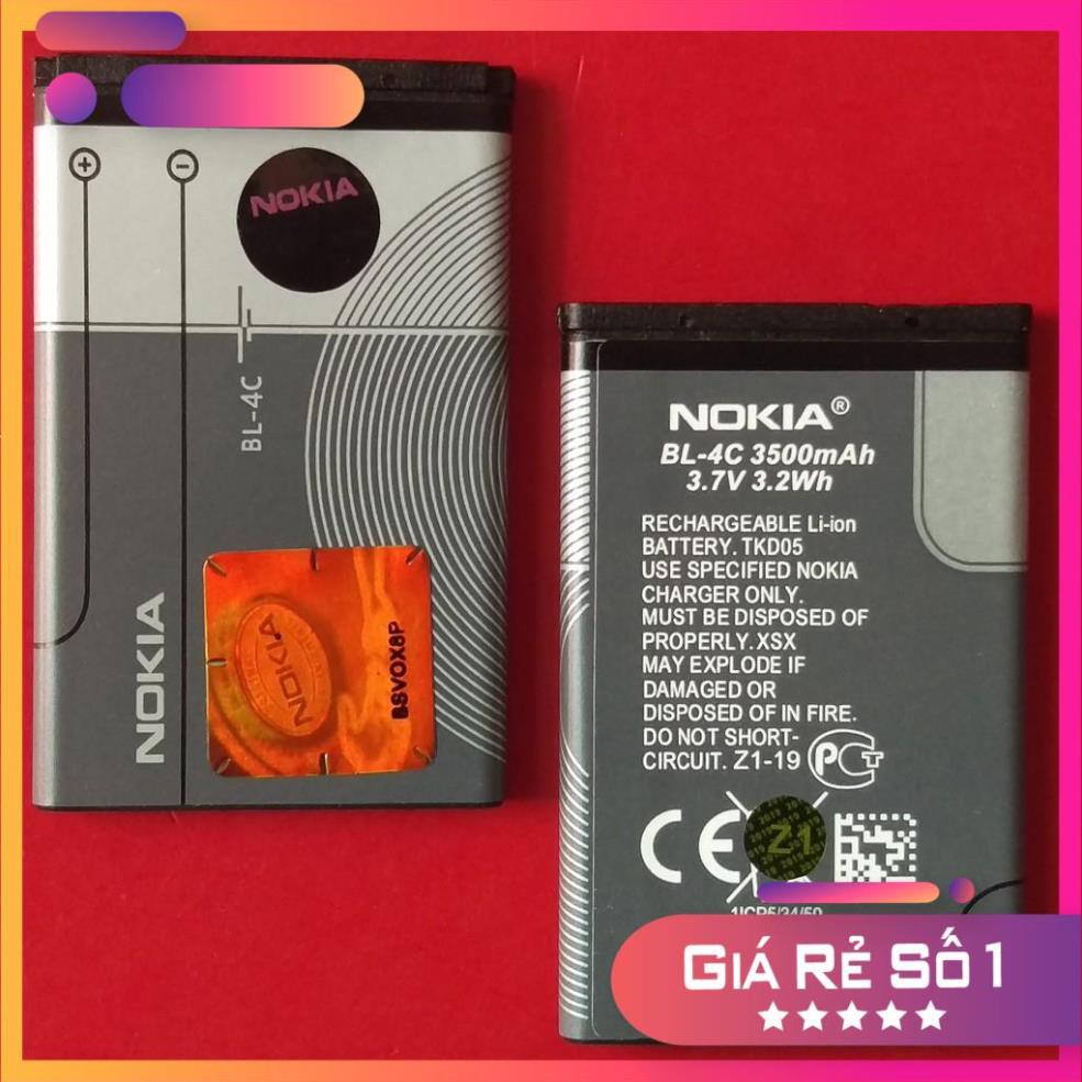 Free ship Pin Nokia BL-4C(Chống Phù Pin) Tương Thích với Nokia:6131;6101;6100;6066;7270;6301;1202;X2;2690;6300