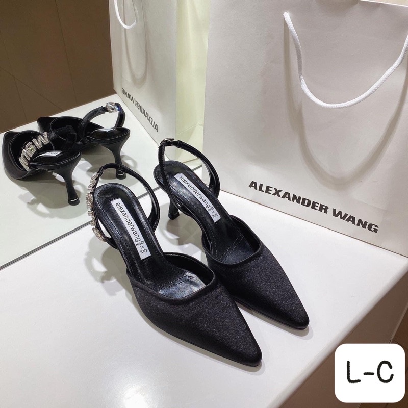 Sandal cao gót alxd wang lụa 5p fullbox