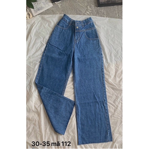 Quần Baggy Nữ Bigsize Đến 80kg Lưng Cao Chất Jean Mềm Đẹp Ms112