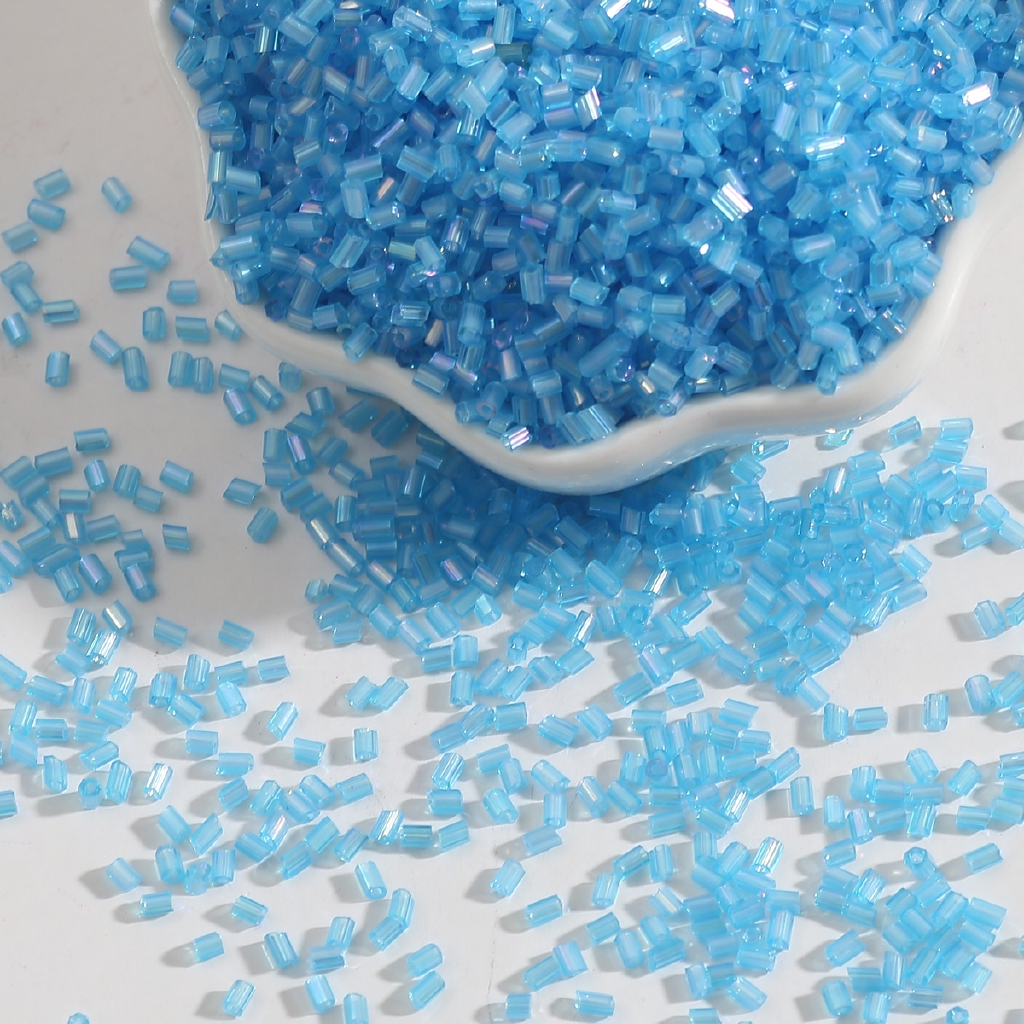 Túi 700 hạt thủy tinh hình trụ 2mm dùng làm trang sức thủ công diy