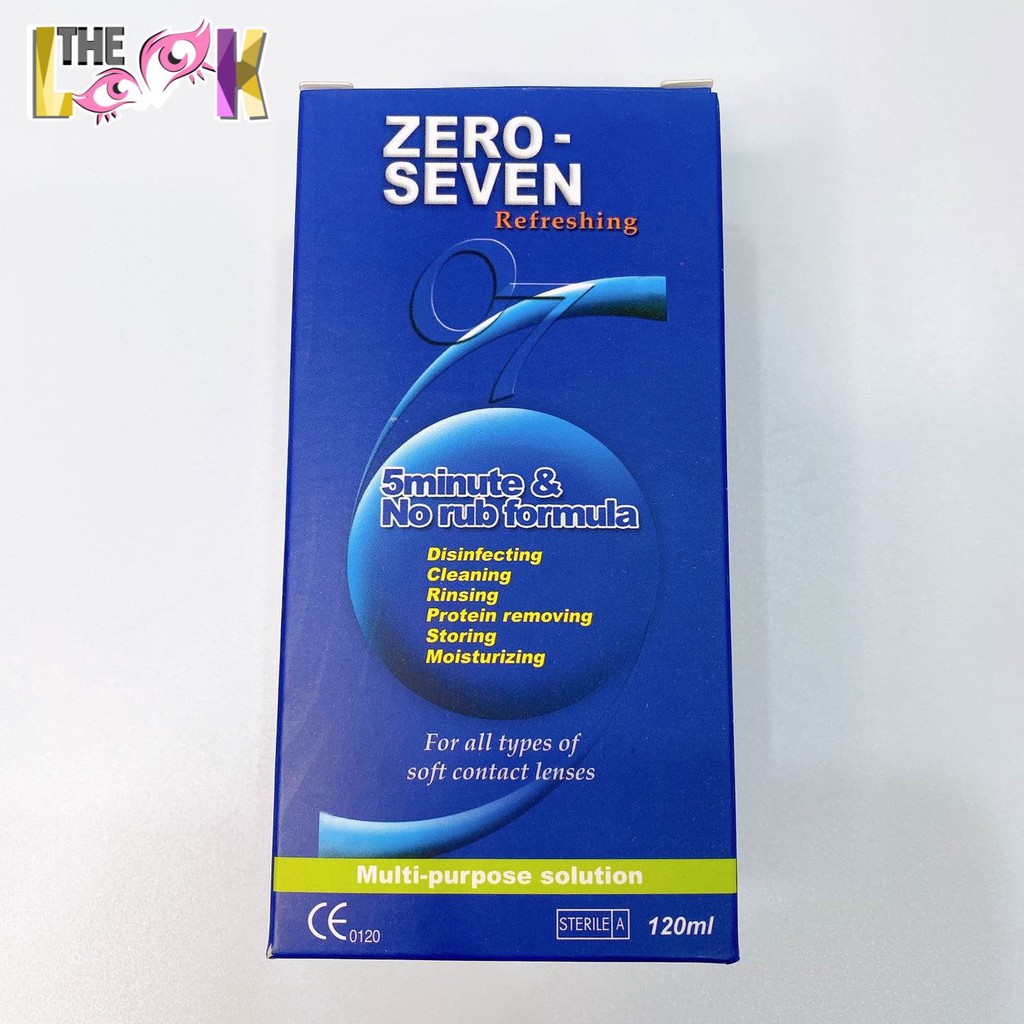 Nước Ngâm Bảo Quản The Look Pro ZERO SEVEN dành cho Kính Áp Tròng 120ml