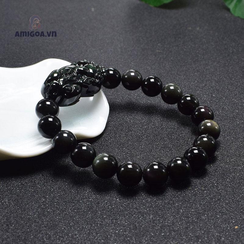 Vòng Đeo Tay Bằng Đá Obsidian Mang Lại May Mắn