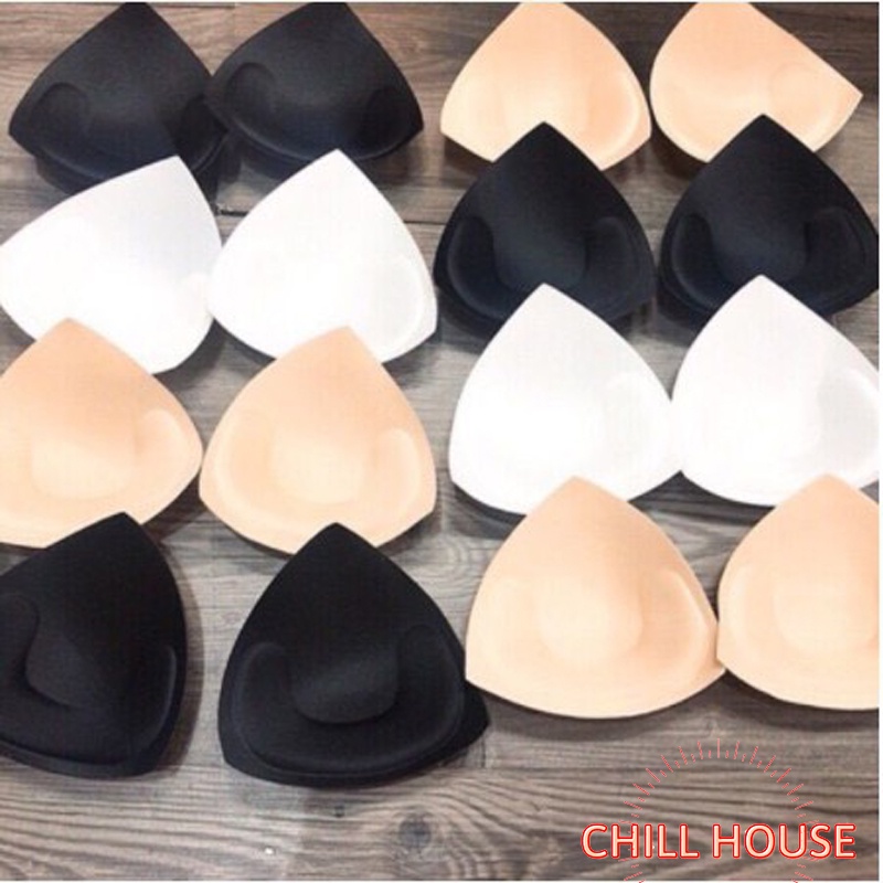 1 đôi đệm mut bra hình TAM GIÁC mút mỏng, mềm nâng ngực CHILL HOUSE