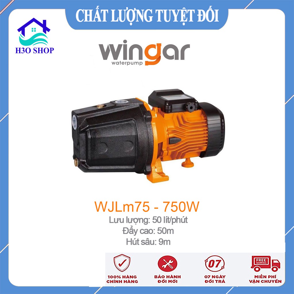 Máy Bơm Nước Hút Giếng WINGAR WJLm75 - 750W - Hút Sâu 9-15m [Giá Tận Xưởng]