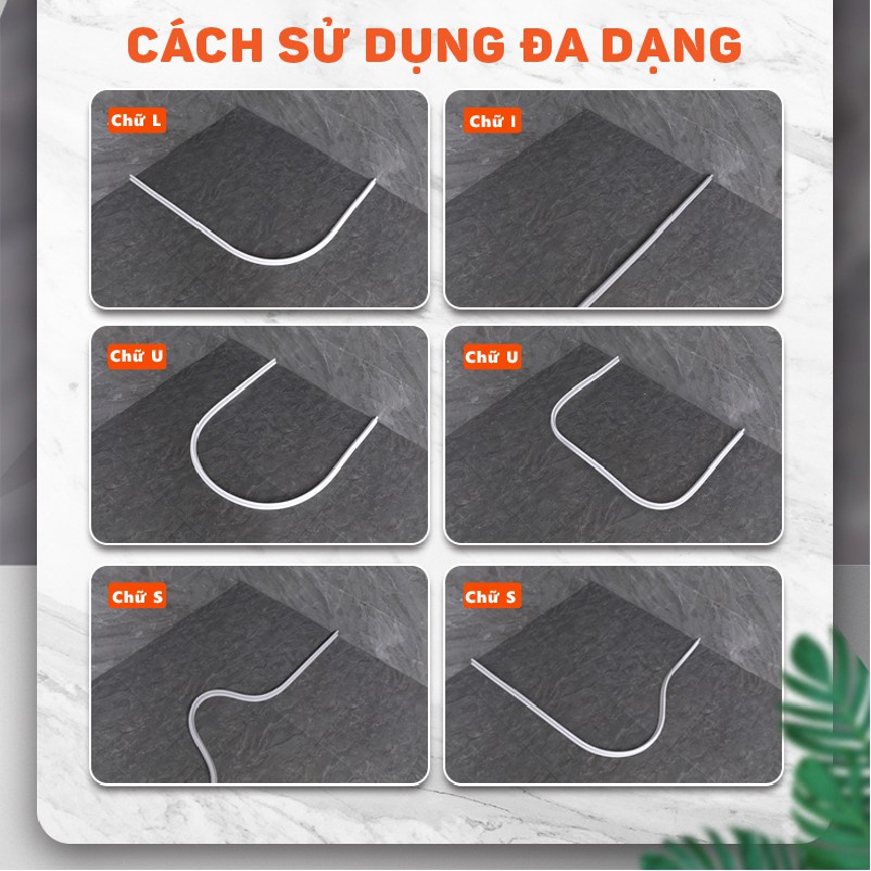 Dải Silicon Chặn Nước Chặn Cửa PROSEAL Dùng Cho Nhà Tắm, Miếng Chặn Cửa Nhà Vệ Sinh Chỗ Rửa Tay Máy Giặt Bồn Rửa Chén