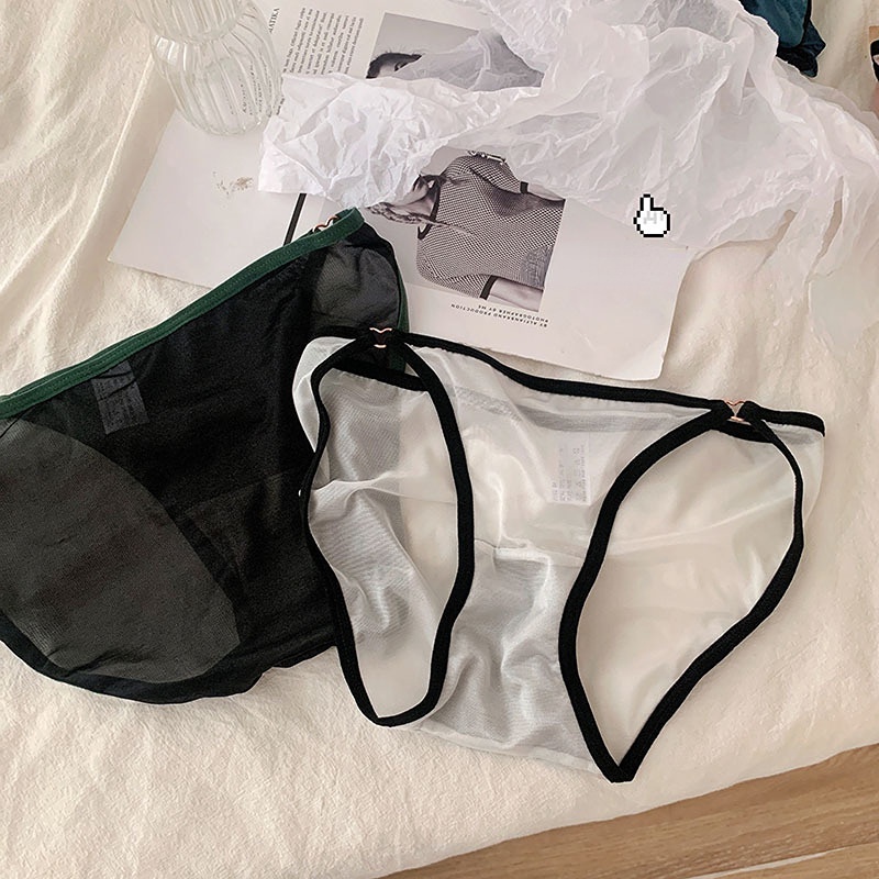 Quần Lót Lưới Siêu Mỏng Lưng Thấp Trong Suốt Mau Khô Gợi Cảm Cho Nữ