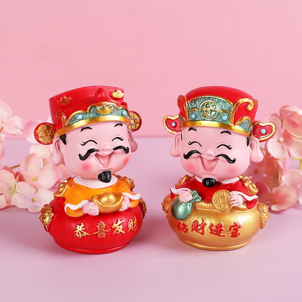 Set ông thần tài trang trí taplo ô tô, xe hơi, bàn làm việc
