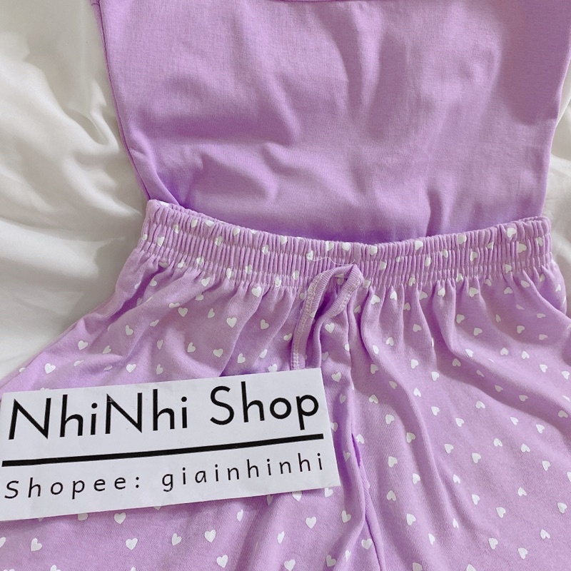 Bộ ngủ 2 dây sexxy tím nhạt siêu đẹp, Sét đồ mặc nhà hai dây siêu mát CS0084 - NhiNhi Shop | BigBuy360 - bigbuy360.vn