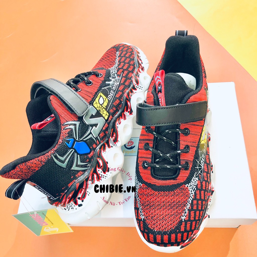 GIÀY THỂ THAO CAYABE NGƯỜI NHỆN SPIDERMAN MÀU ĐỎ QUAI DÁN