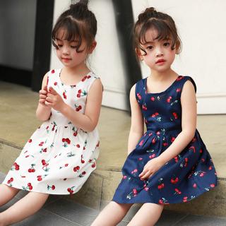 Đầm in hoa hở lưng thời trang dành cho bé gái