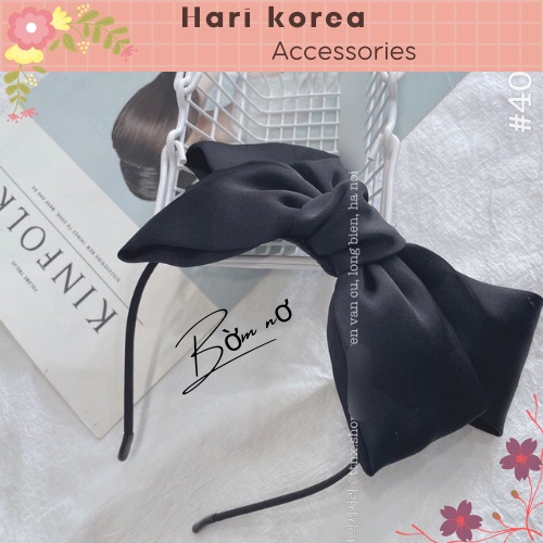 Bờm nơ lụa / Băng đô nơ lụa , thời trang tiểu thư dịu dàng - Hari Korea Accessories