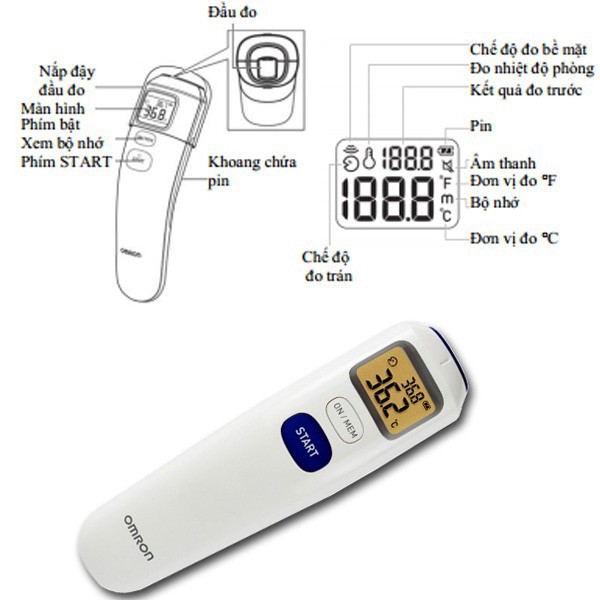 OMRON MC 720 – Nhiệt kế điện tử Omron Mc 720 Hàng Chính Hãng