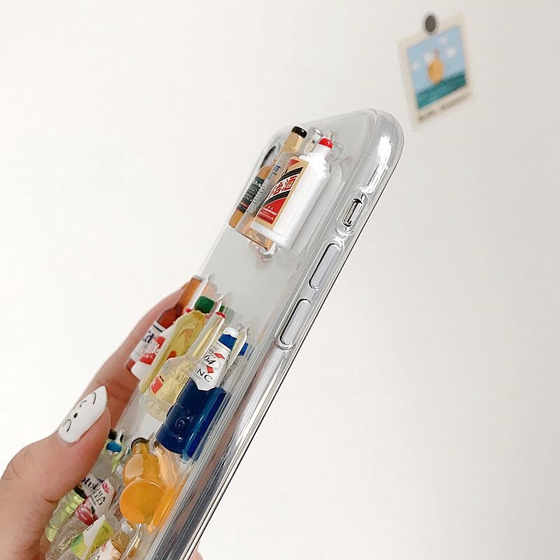Ốp điện thoại trang trí hình đồ uống 3D nhiều mẫu mã cho iPhone 11 Pro MAX i7 i8 plus XR XS MAX | BigBuy360 - bigbuy360.vn