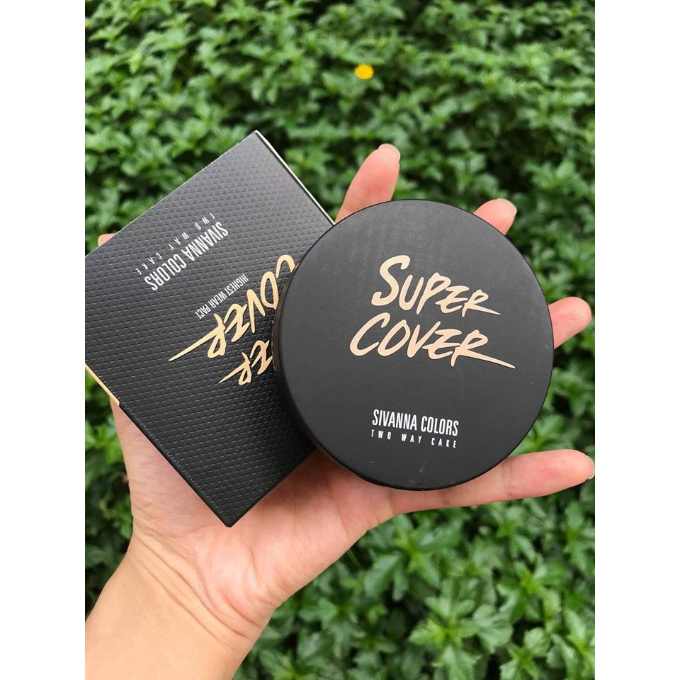 Phấn Phủ Nén Chống Nắng SPF15 Sivanna Colors Super Cover (HF201)