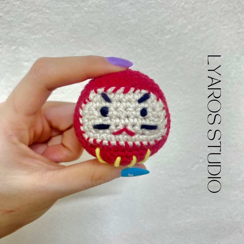 𝑳𝒚𝒂𝒓𝒐𝒔𝒕𝒖𝒅𝒊𝒐 - Móc chìa khoá Móc treo Daruma đáng yêu len móc handmade phong cách Nhật Bản