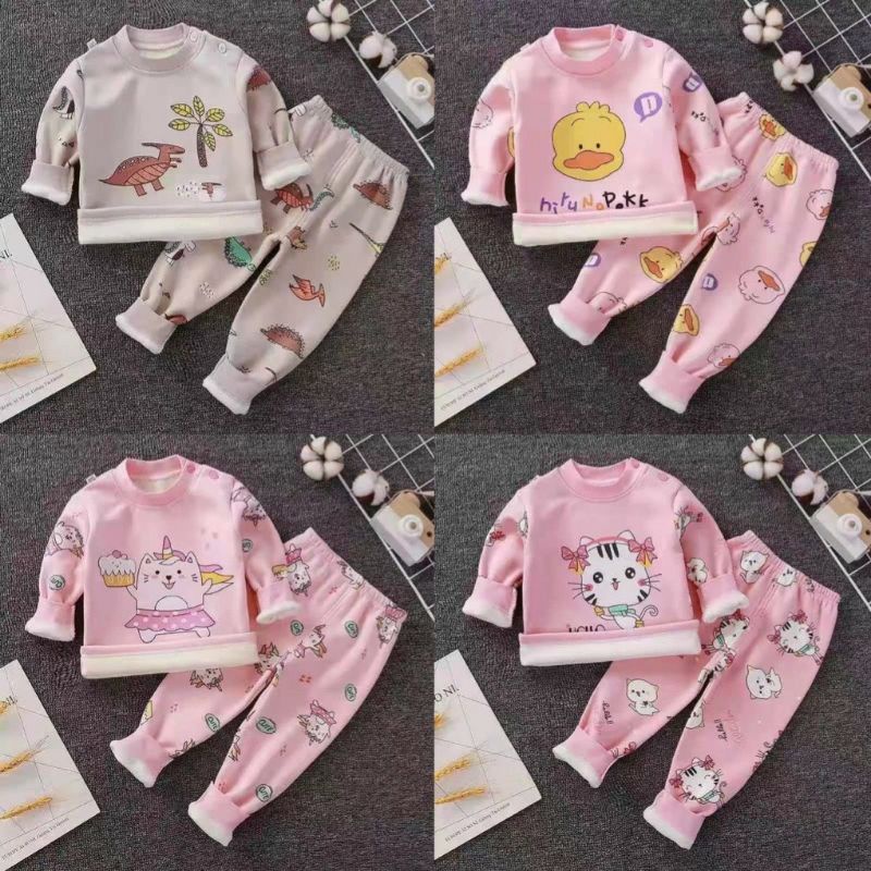 Bộ quần áo nỉ nhung xuất Hàn cho bé trai và bé gái 18-27kg