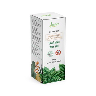 Xịt đuổi muỗi tinh dầu bạc hà leviter 50ml