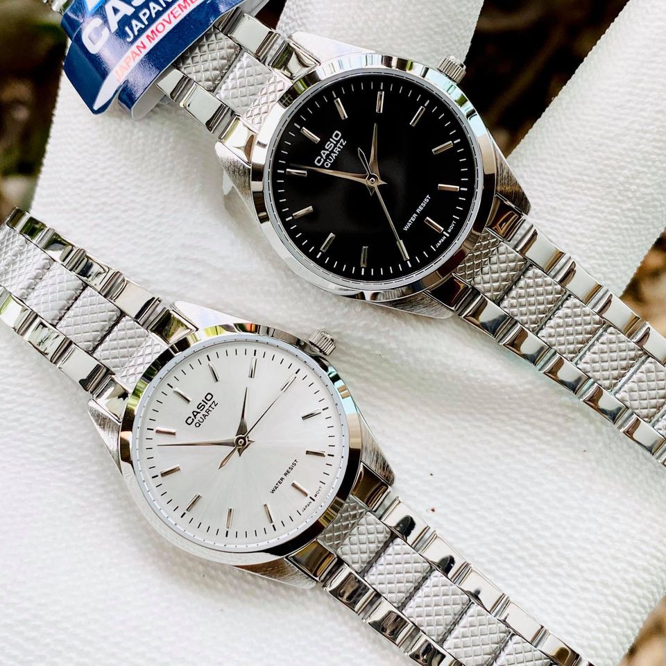 Đồng hồ nữ tay nhỏ Casio LTP 1274D Dây thép mặt đen-trắng Bảo hành 1 năm Hyma watch