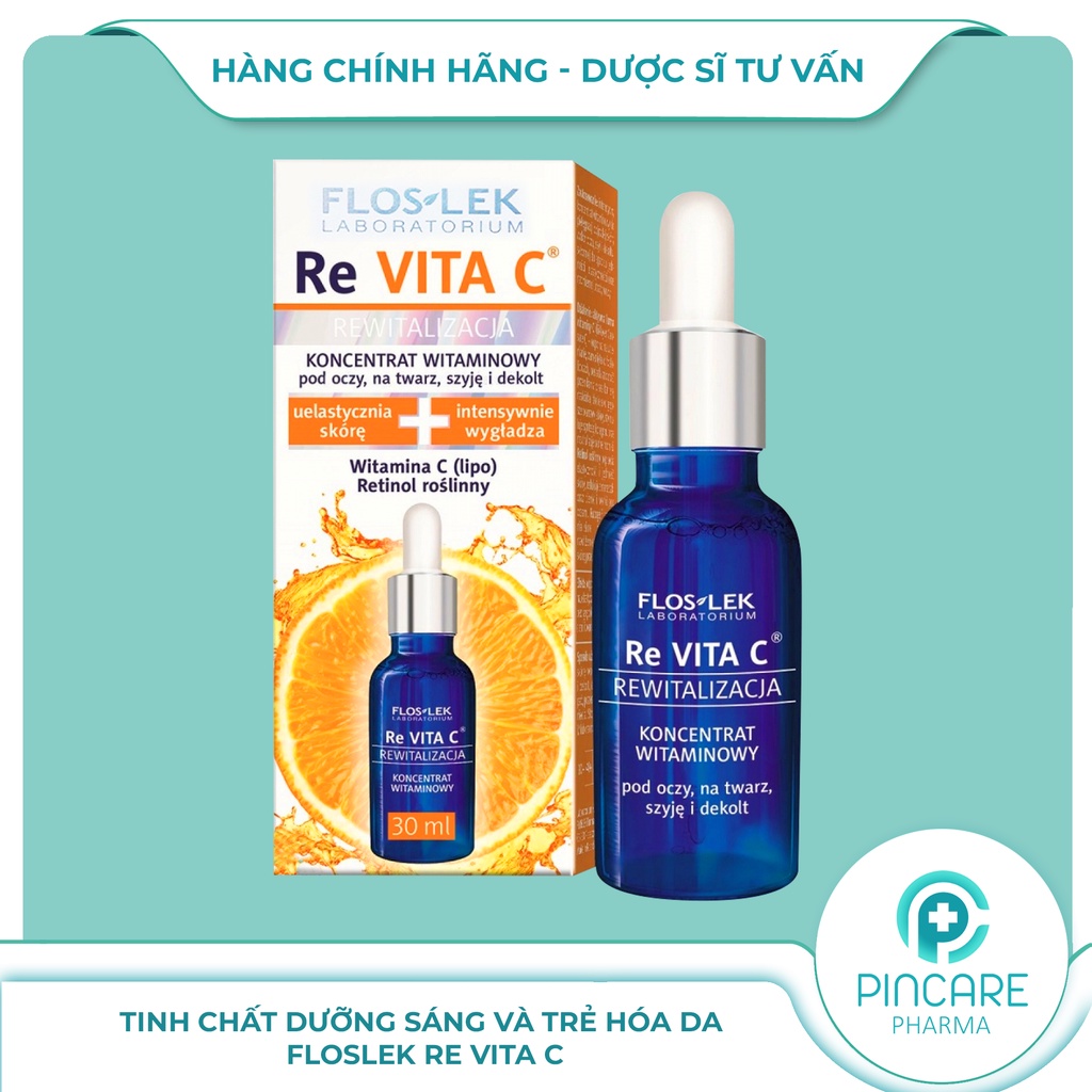Tinh chất dưỡng trắng và trẻ hóa da Floslek Re Vita C 30ml - Hàng chính hãng - Nhà thuốc PinCare