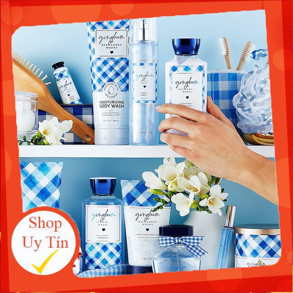 Xịt thơm Có nhũ Bath and Body Works -  GINGHAM (30ml-50ml-100ml) 🍭Hot🍭 | Thế Giới Skin Care