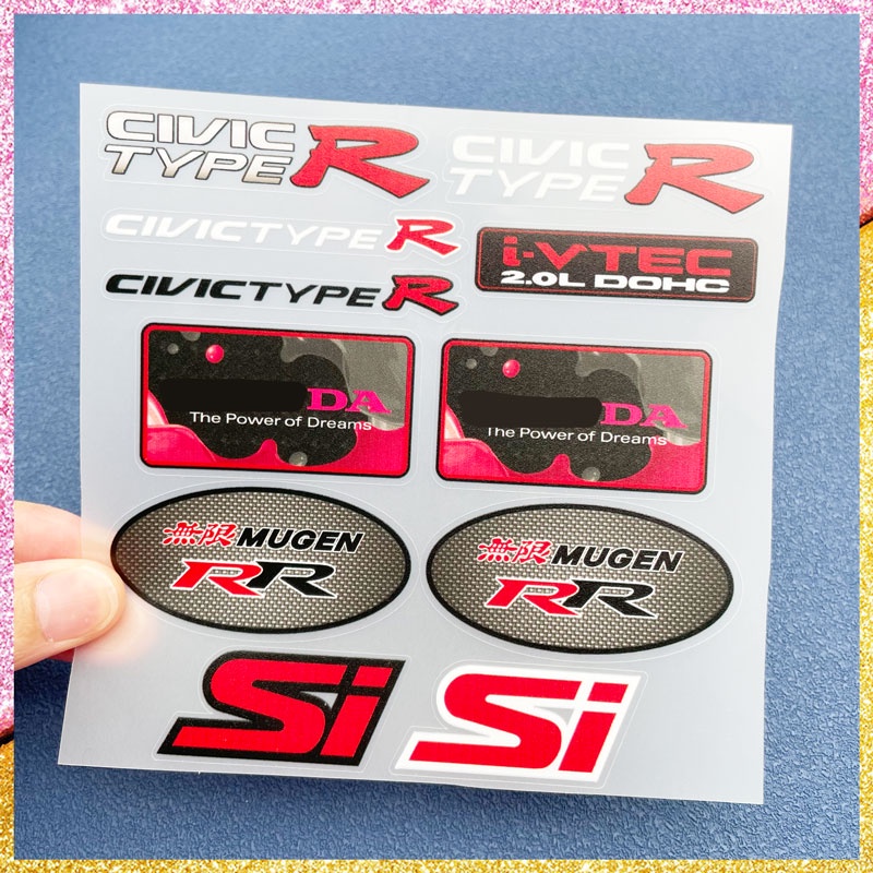 Sticker Dán Trang Trí Cửa Kính Xe Hơi honda mugen power civic vtec accord odyssey Spior crv suv