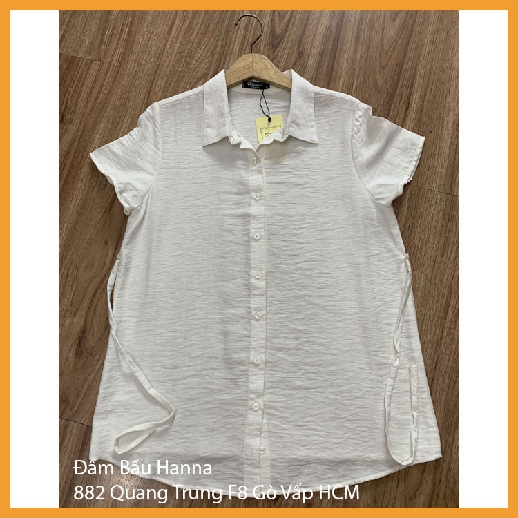 [SIZE 40-75KG] ÁO BẦU SƠ MI TRẮNG CÔNG SỞ ĐŨI COTTON 1 LỚP THOÁNG MÁT, KHÔNG NHĂN, MẶC MÙA HÈ THOẢI MÁI