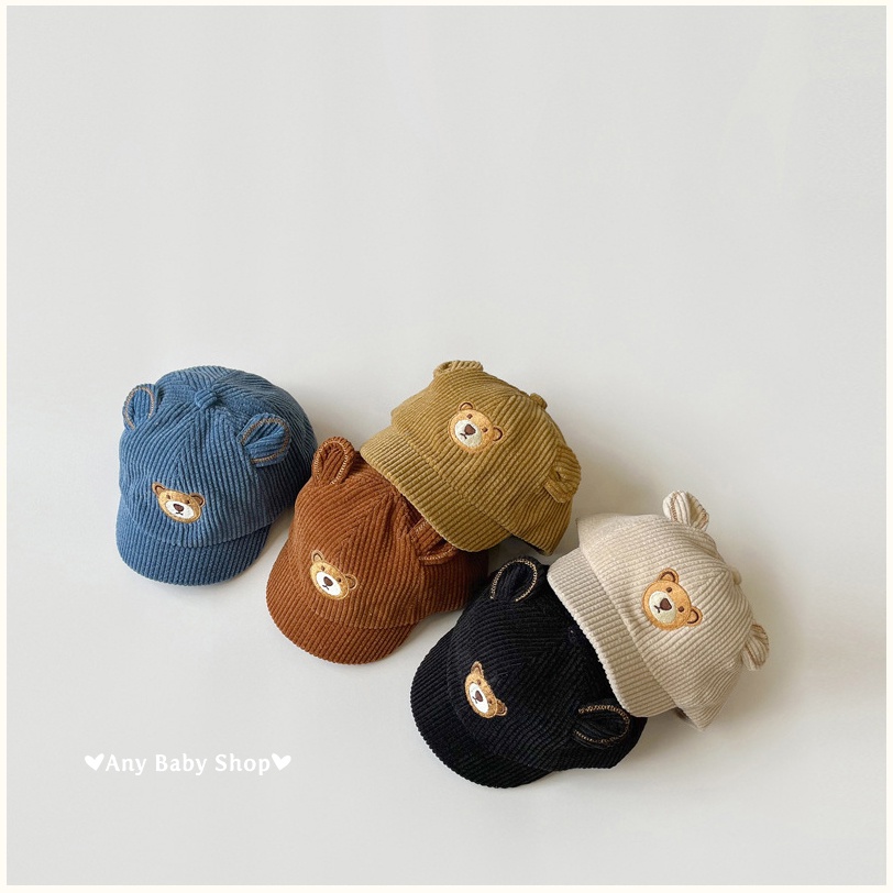 Mũ nón lưỡi trai hình gấu-tai gấu siêu cute 5 màu đáng yêu cho bé trai bé gái ❣❣