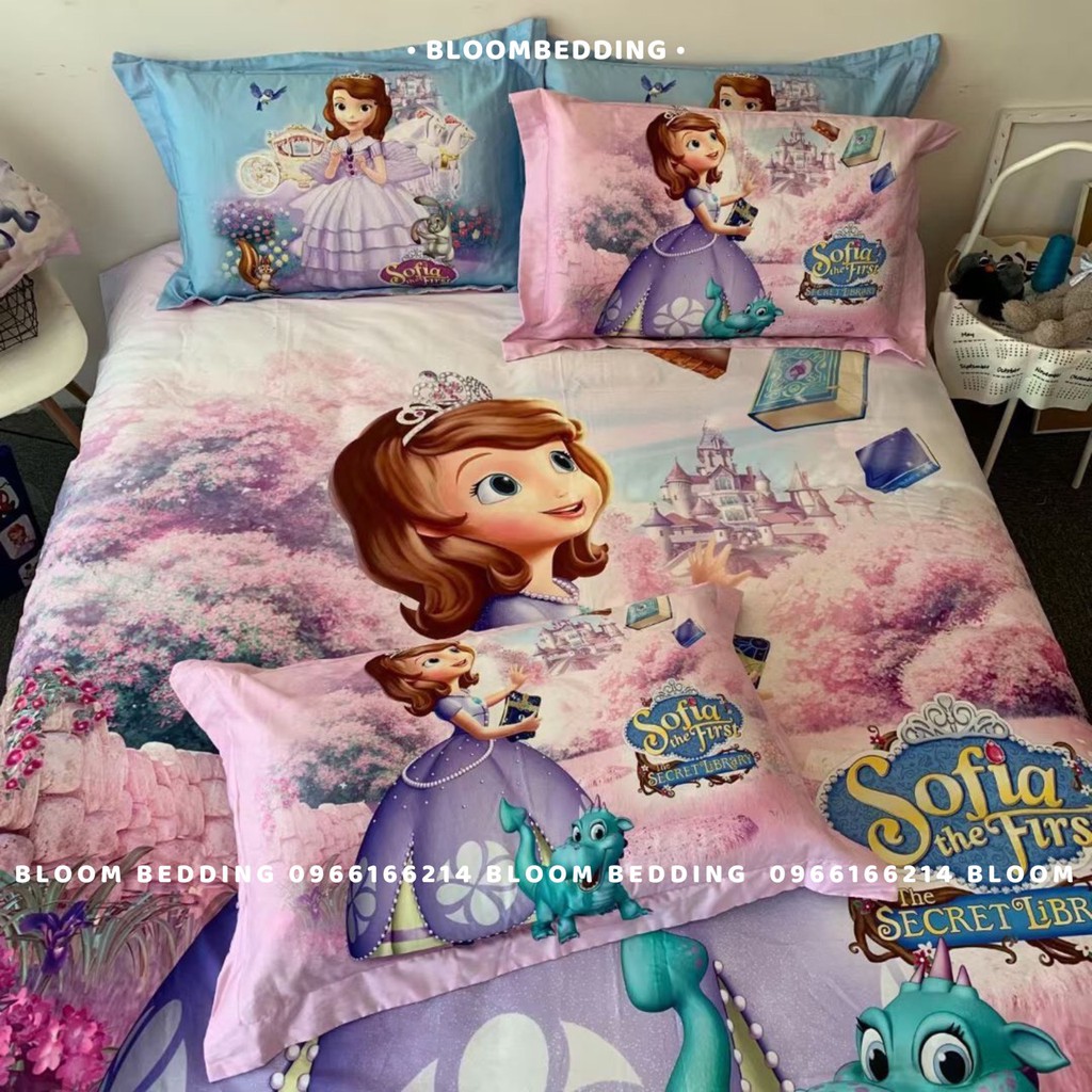 Bộ Chăn Ga Gối Disney 4 Món cho bé - Công chúa Sofia