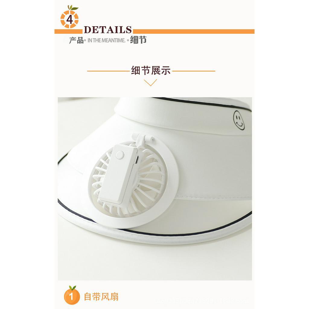 (Giao màu ngẫu nhiên) Mũ lưỡi trai hở chớp Chống nắng có thể sạc lại bằng cổng USB thời trang mùa hè cho bé và gia đinh