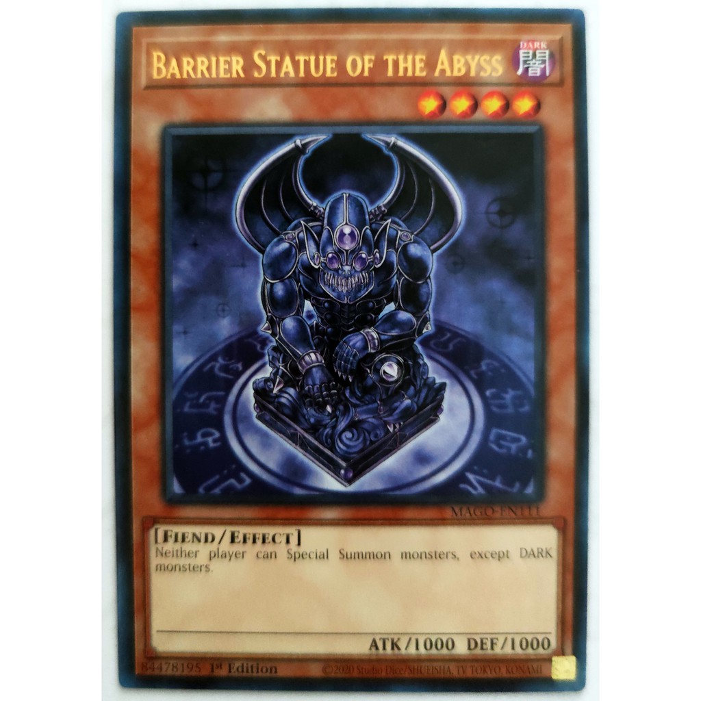 [Thẻ Yugioh] Barrier Statue of the Abyss |EN| Gold-Letter Rare