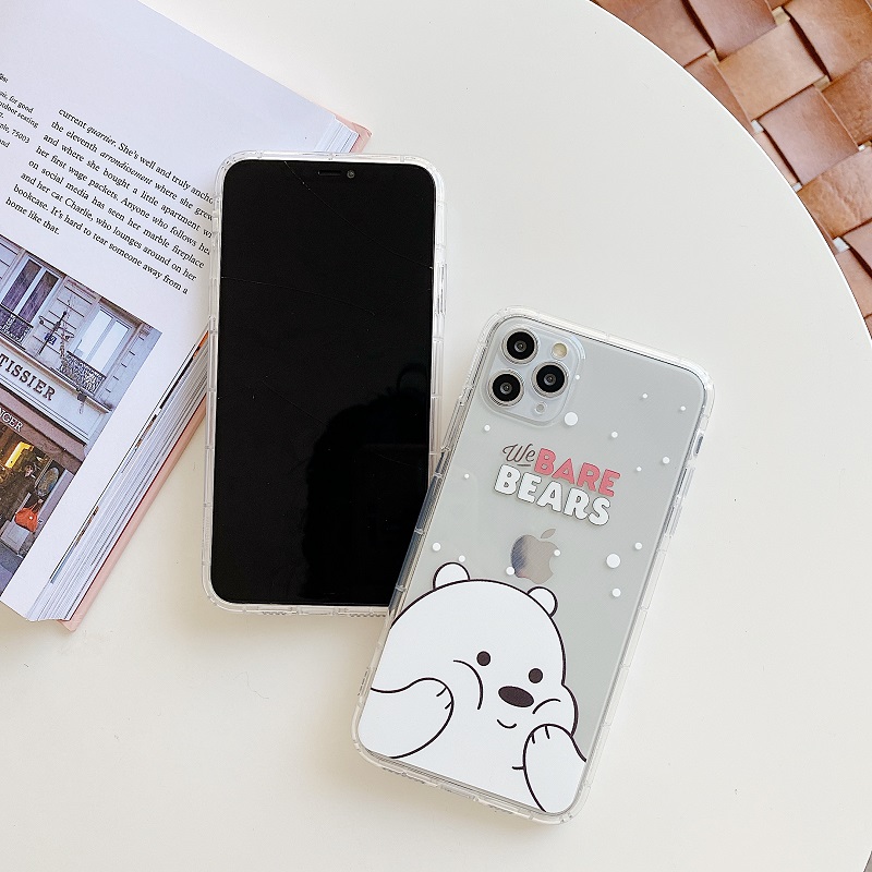 Xiaomi Mi 11 10T Pro Poco M3 X3 NFC M2 Pro Soft Transparent Case We Bear Bears Cute Cartoon Grizzly Panda Ice Fashion Thin Clear Casing Phone Cover