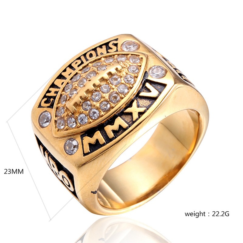 Nhẫn Khắc Chữ Champion Thời Trang Dành Cho Nam