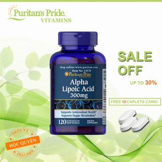 Viên uống đẹp da, chống lão hóa, giảm biến chứng thần kinh ở người tiểu đường Alpha Lipoic Acid 120 viên