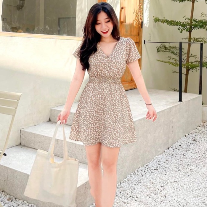 Đầm MISA - đầm hoa nhí smocking eo