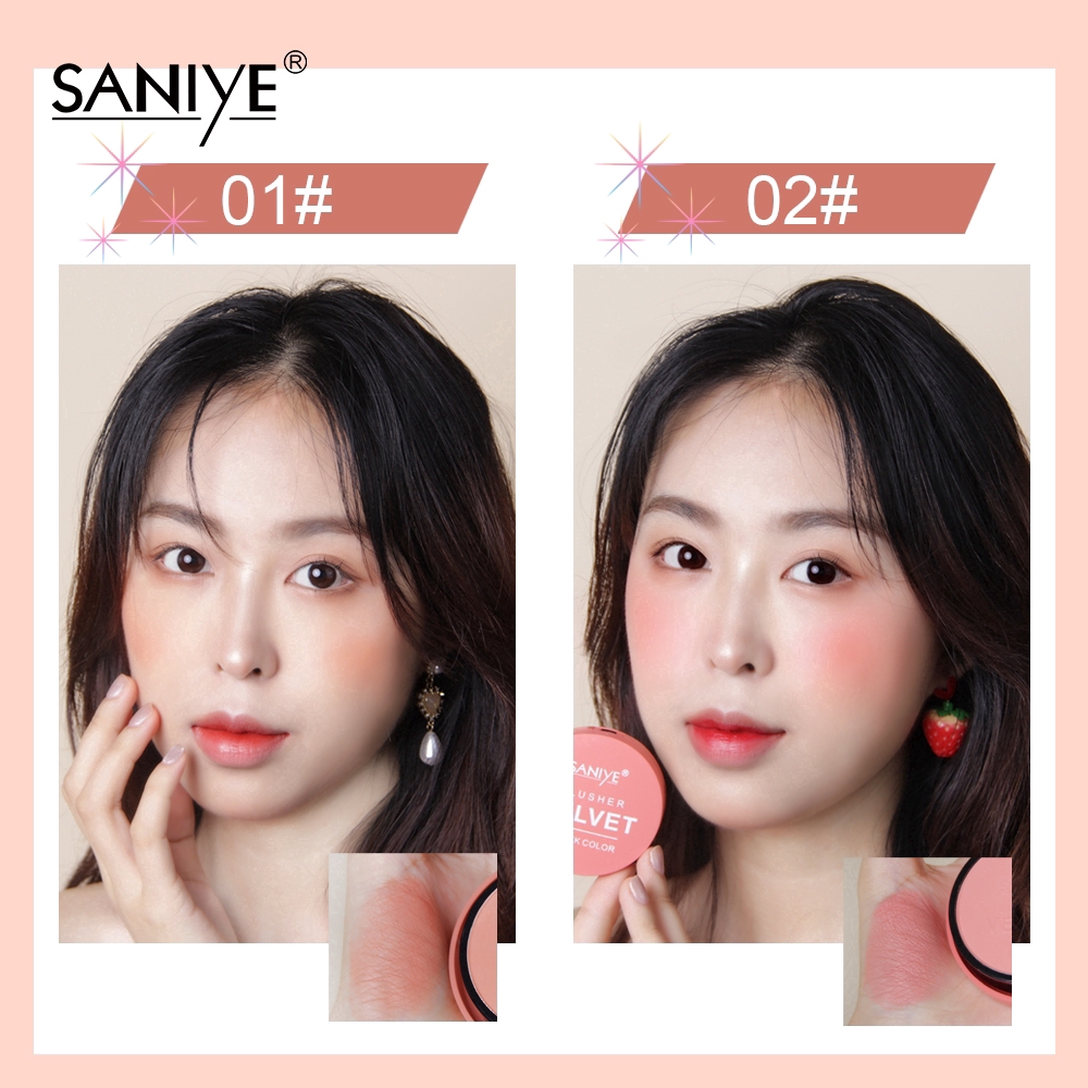Hộp Phấn Má Hồng Saniye 4 Màu Kèm Cọ Trang Điểm Tiện Dụng E0145 | BigBuy360 - bigbuy360.vn