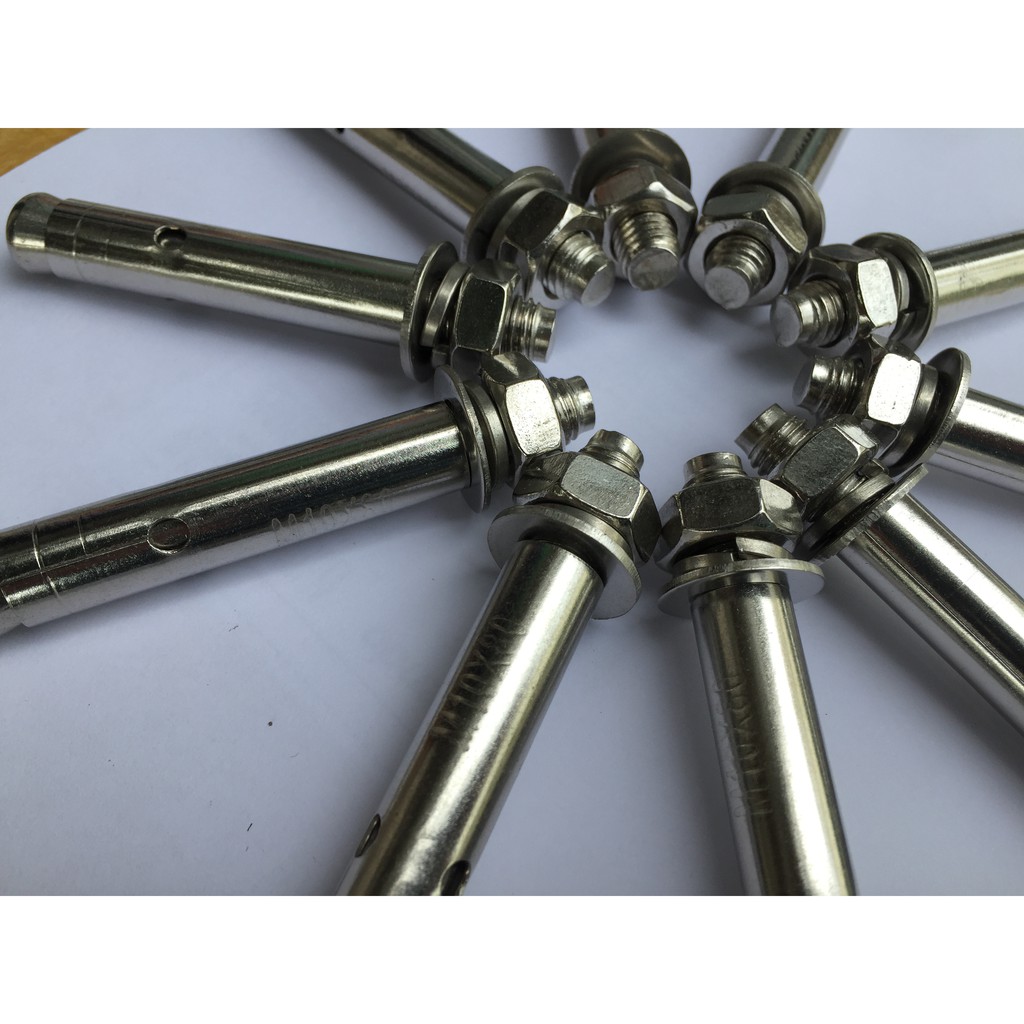10 chiếc vít nở inox 304 phi 10 dài 8cm