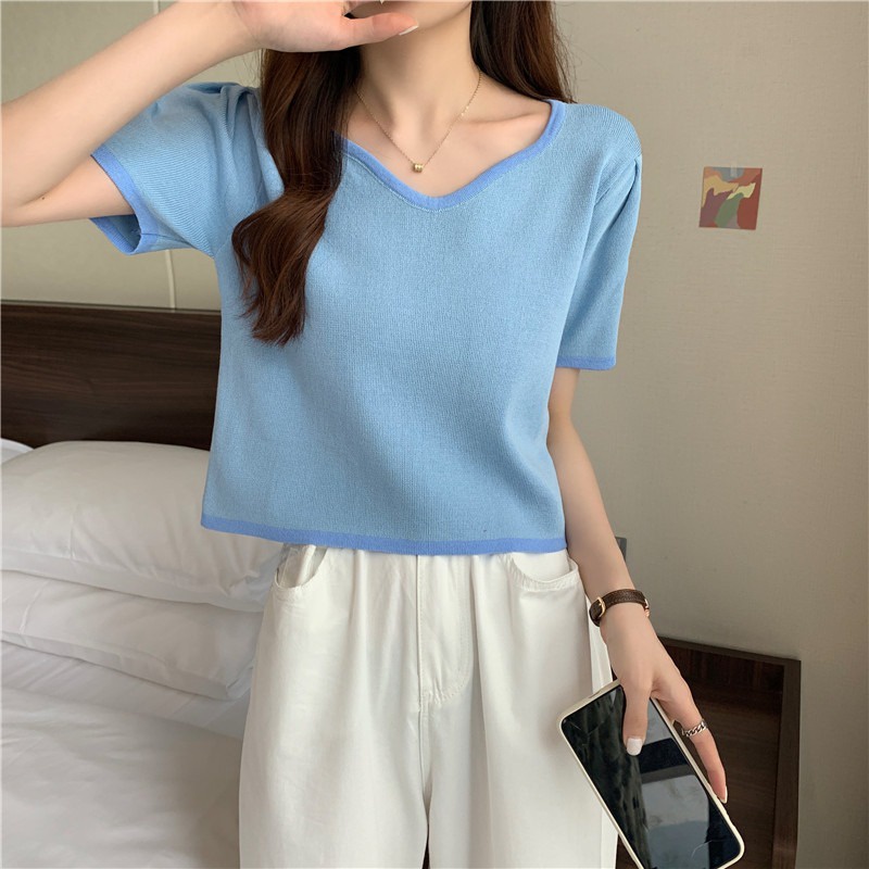 Áo Thun Nữ Totoro Cute Hình Trái Tim Form Đẹp Có Nhiều Màu Lựa Chọn Chất Dệt Kim