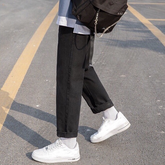 Quần Jeans, baggy jean đen nam ống suông, rộng, hottrend 2021 | BigBuy360 - bigbuy360.vn