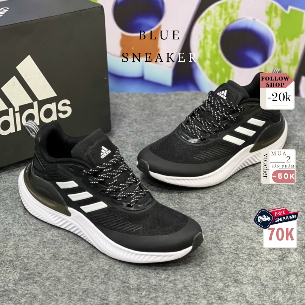 Giày Sneaker Nam Nữ Adidas Alphamagma Đen vạch Trắng