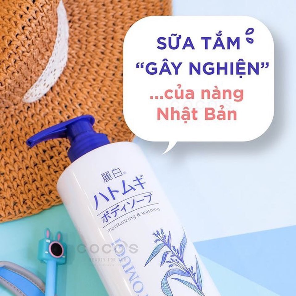 Sữa tắm HATOMUGI trắng da, dưỡng ẩm - Sữa Tắm Ý Dĩ Nhật Bản HATOMUGI Moisturizing &amp; Washing 800ml