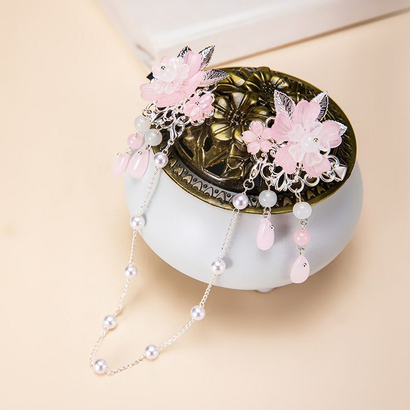 KẸP TÓC CỔ PHONG CỔ TRANG HOA ĐÀO CÁNH TIM 5 CÁNH