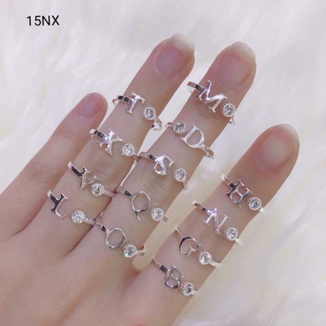 Nhẫn bạc chữ